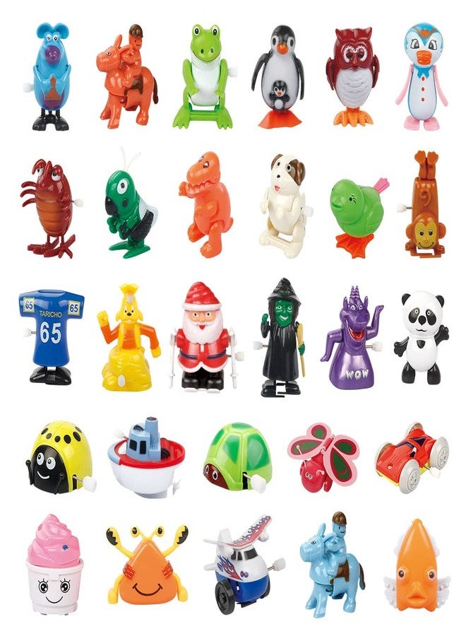 aruemp 28 Pieces Assorted Wind-up Toys for Kids, Wind Up Animals Bulk Flipping Walking Jumping Swimming Clockwork Toys Stocking Stuffers for Kids, Xmas Gifts - Image 1
